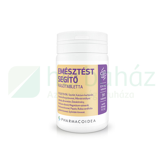 PHARMACOIDEA EMÉSZTÉST SEGÍTŐ RÁGÓTABLETTA 90DB