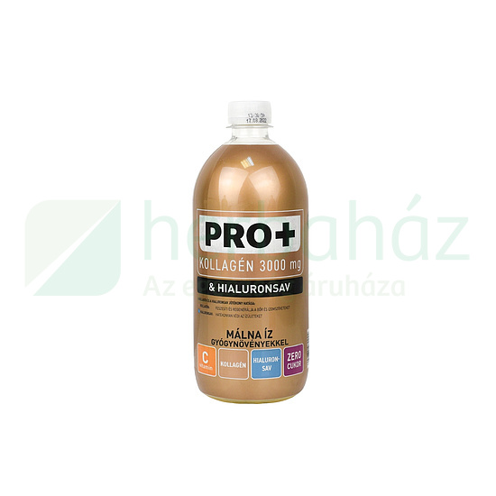 PRO+ KOLLAGÉN 3000 MG+HIALURONSAV MÁLNA ÍZ GYÓGYNÖVÉNYEKKEL 750ML