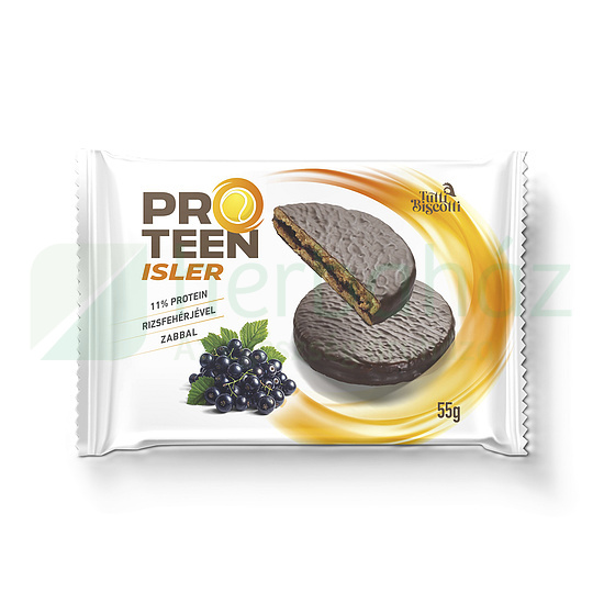 PROTEEN ISLER RIZSFEHÉRJÉVEL, ZABBAL FEKETERIBIZLI-LEKVÁRRAL TÖLTVE 55G
