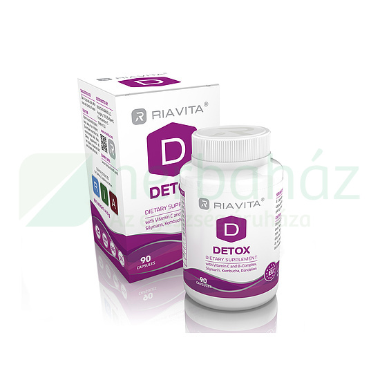 RIAVITA D-DETOX C VITAMIN+B VITAMIN SZILIMARINNAL ÉTREND-KIEGÉSZÍTŐ KAPSZULA 90DB