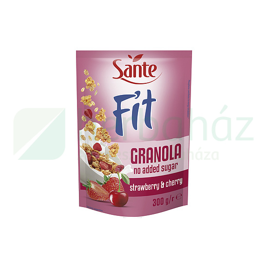 SANTE FIT EPRES-MEGGYES GRANOLA, HOZZÁADOTT CUKOR NÉLKÜL 300G