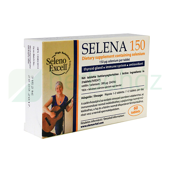 SELENA SZELÉN TARTALMÚ ÉTREND-KIEGÉSZÍTŐ TABLETTA 60DB