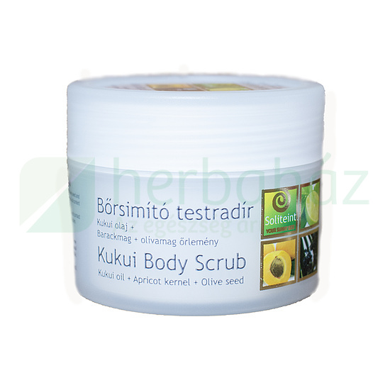 SOLITEINT BŐRSIMÍTÓ TESTRADÍR KUKUI OLAJ + BARACKMAG + OLÍVAMAG ŐRLEMÉNY 200ML