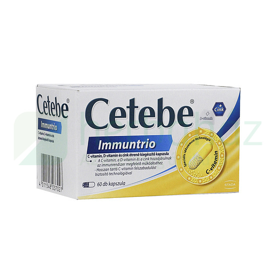 STADA CETEBE IMMUNTRIO C+D VITAMIN+CINK KAPSZULA 60DB