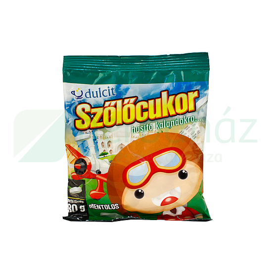 SZŐLŐCUKOR TABLETTA MENTOLOS 80G