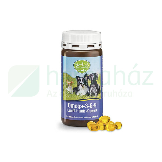 TIERLIEB OMEGA 3-6-9 LENMAGOLAJ KAPSZULA KUTYÁKNAK 180DB