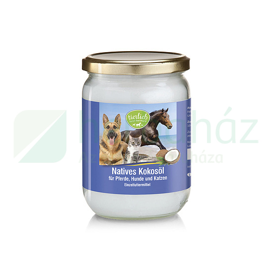 TIERLIEB SZŰZ, HIDEGEN SAJTOLT KÓKUSZOLAJ LOVAKNAK, KUTYÁKNAK, MACSKÁKNAK 500ML