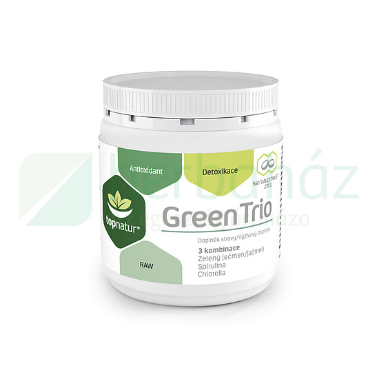 TOPNATUR GREEN TRIO CHLORELLA-SPIRULINA-ZÖLDÁRPA TABLETTA 540DB