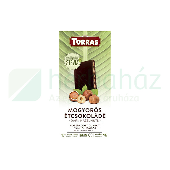 TORRAS ÉTCSOKOLÁDÉ MOGYORÓS STEVIÁVAL 125G
