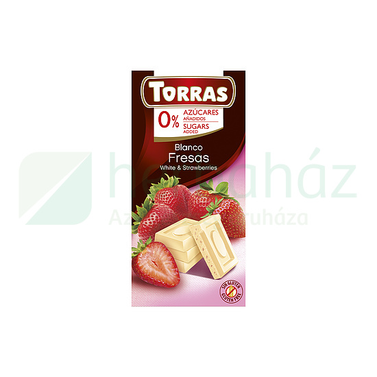 TORRAS HOZZÁADOTT CUKOR NÉLKÜL EPRES FEHÉRCSOKOLÁDÉ 75G