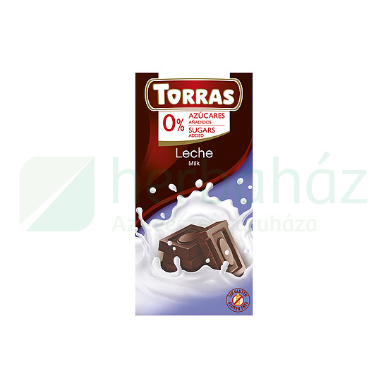 TORRAS HOZZÁADOTT CUKOR NÉLKÜL TEJCSOKOLÁDÉ 75G