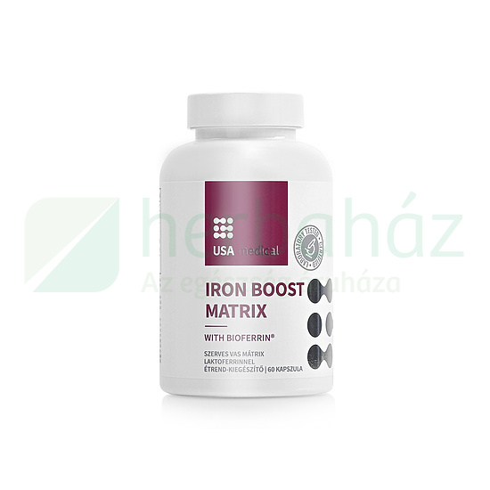 USA MEDICAL IRON BOOST MATRIX - VAS MÁTRIX BIOFERRIN LAKTOFERINNEL - KAPSZULA 60DB
