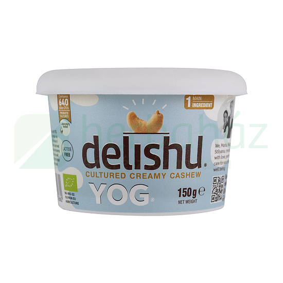 VEGÁN DELISHU KESUDIÓBÓL KÉSZÜLT JOGHURT JELLEGŰ TERMÉK, NATÚR 150G[H]