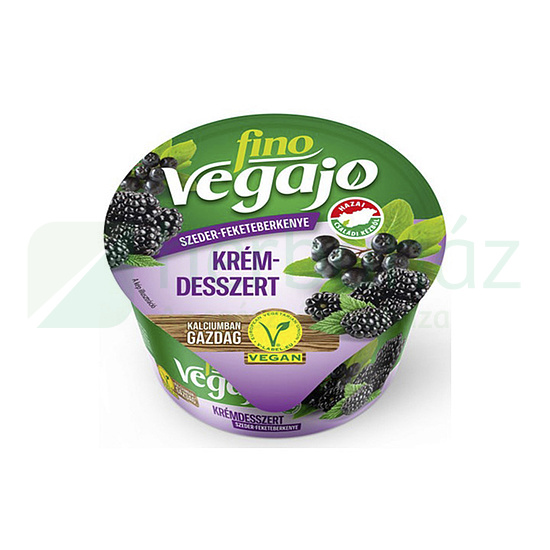 VEGAN FINO VEGAJÓ KRÉMDESSZERT SZEDER FEKETEBERKENYE 125G[H]