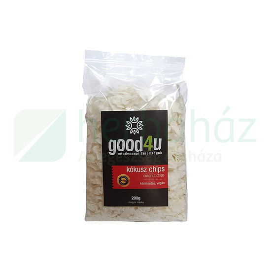 VEGAN GOOD4U MINDENNAPI FINOMSÁGOK KÓKUSZ CHIPS (KÉNMENTES) 200G