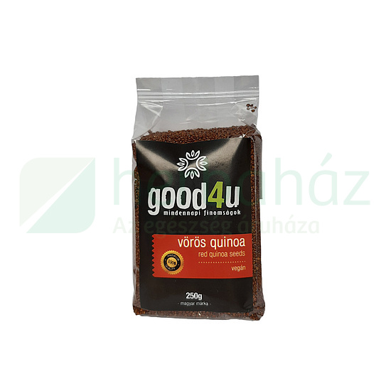 VEGAN GOOD4U MINDENNAPI FINOMSÁGOK QUINOA, VÖRÖS 250G