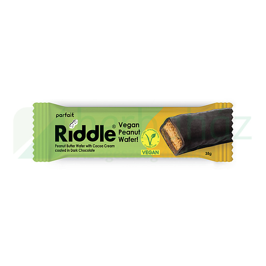 VEGAN RIDDLE MOGYORÓVAJAS OSTYASZELET KAKAÓKRÉMMEL, ÉTCSOKOLÁDÉVAL 35G