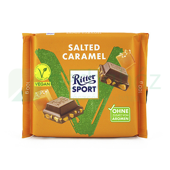 VEGÁN RITTER SPORT SÓSKARAMELLÁS CSOKOLÁDÉ 100G
