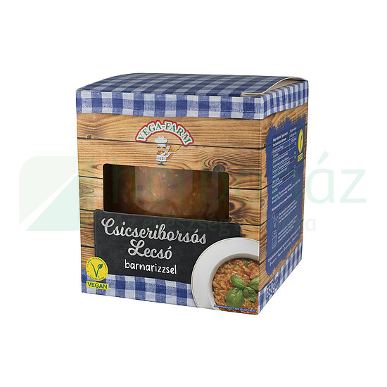 VEGAN VEGA FARM CSICSERIBORSÓS LECSÓ BARNARIZZSEL 350G