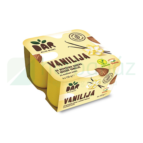 VEGAN VINDIJA DAR NÖVÉNYI ALAPÚ DESSZERT MANDULÁS, VANÍLIÁS 4X125G[H]