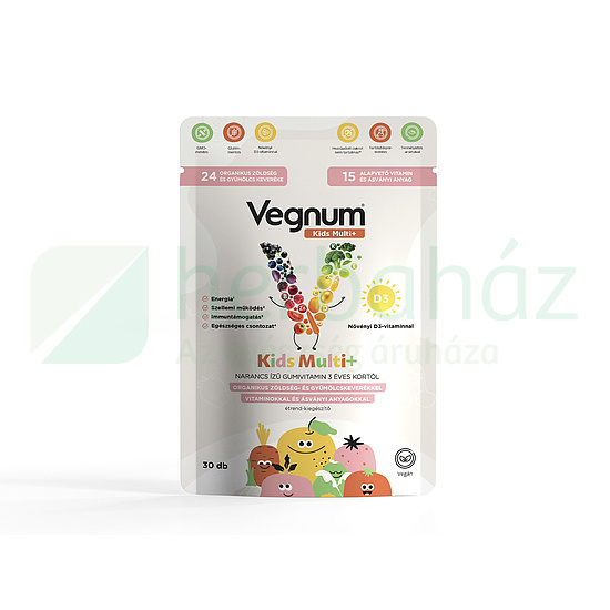 VEGNUM MULTI+KIDS NARANCS ÍZŰ GUMIVITAMIN 30DB