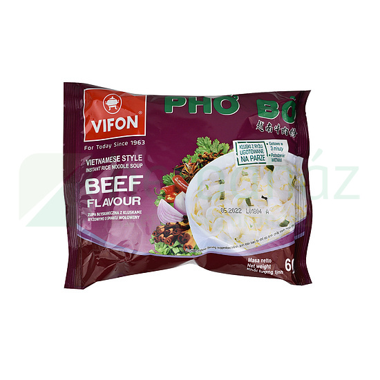 VIFON PHO BO MARHAHÚS ÍZESÍTÉSŰ VIETNÁMI INSTANT TÉSZTÁS LEVES 60G