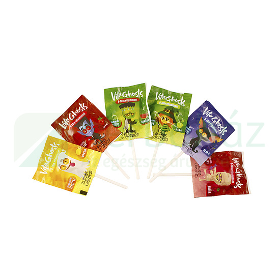 VITAGHOSTS VITAMINOS NYALÓKA ÉTREND-KIEGÉSZÍTŐ KÉSZÍTMÉNY TÖBBFÉLE GYÜMÖLCSÍZBEN 1DB