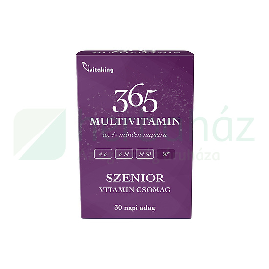 VITAKING 365 MULTIVITAMIN SZENIOR VITAMINCSOMAG 30DB