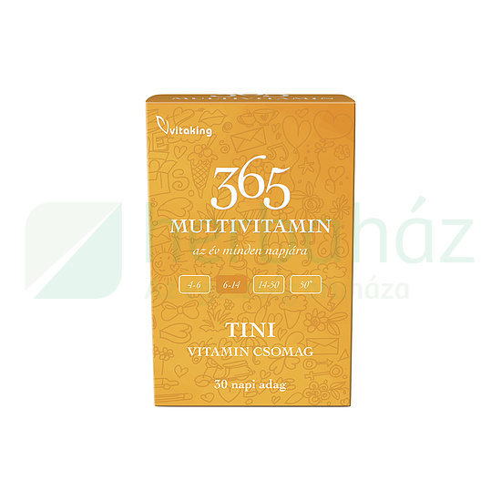 VITAKING 365 MULTIVITAMIN TINI VITAMINCSOMAG 30DB