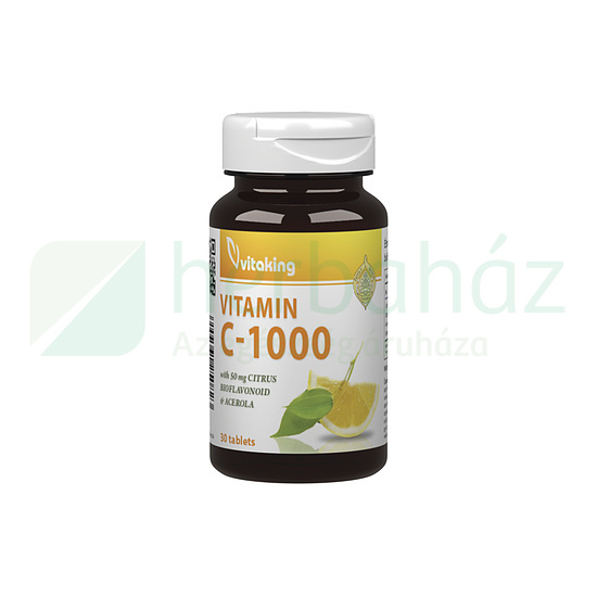 VITAKING C-1000 TABLETTA ACEROLÁVAL CSIPKEBOGYÓVAL 30DB