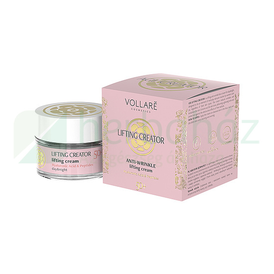 VOLLARÉ AGE CREATOR 50+ HYALURONSAVAS ÉS NÖVÉNYI PEPTIDES BŐRFESZESÍTŐ ARCKRÉM 50ML