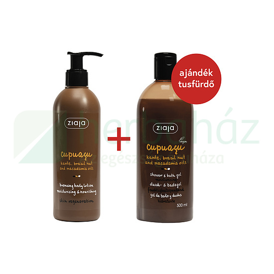 ZIAJA CUPUACU BRONZOSÍTÓ TESTÁPOLÓ 300ML AJÁNDÉK ZIAJA CUPUACU TUSFÜRDŐVEL (500ML) 1DB