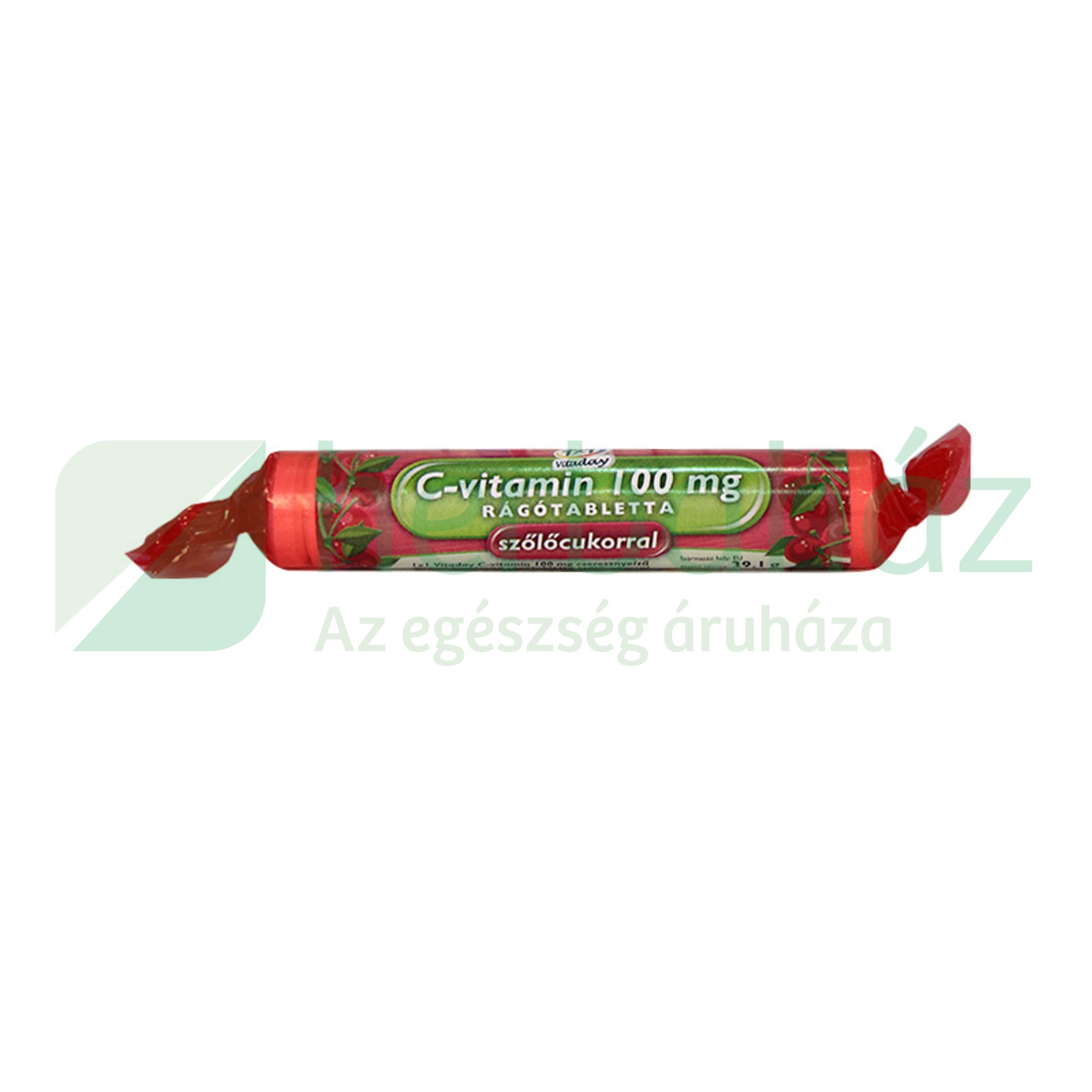 1X1 VITADAY RÁGÓTABLETTA C VITAMIN CSERESZNYÉS 100MG 17DB