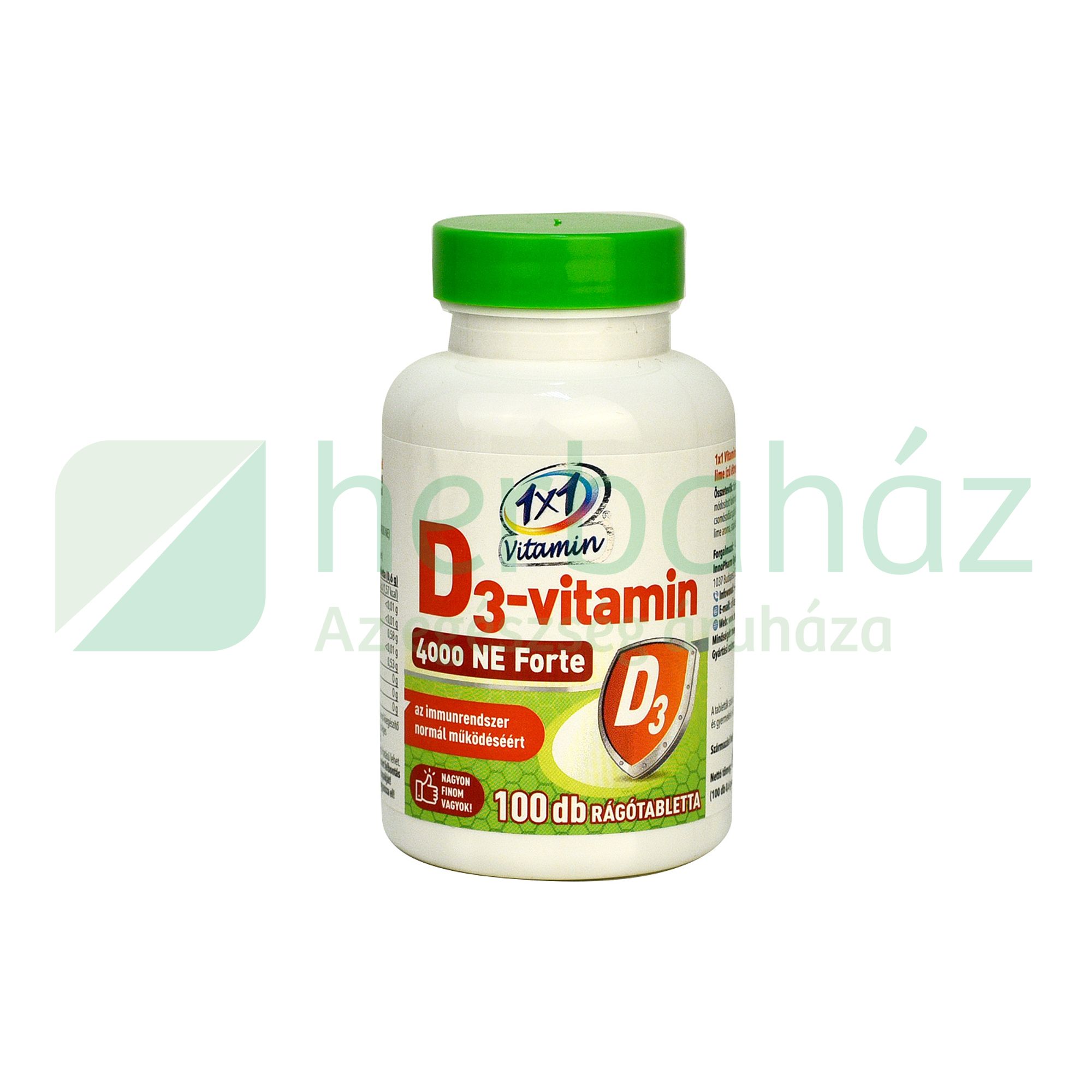 1X1 VITAMIN D3-VITAMIN 4000 NE FORTE RÁGÓTABLETTA 100DB