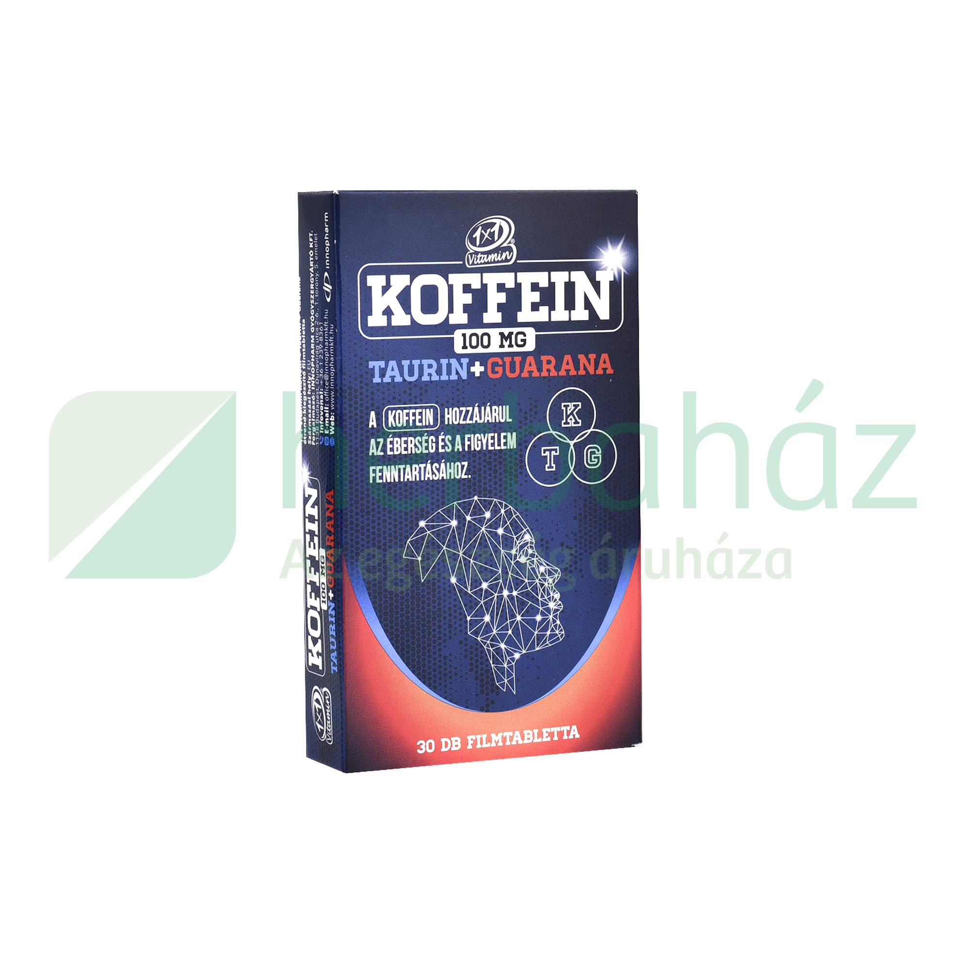 1X1 VITAMIN KOFFEIN+TAURIN+GUARANA FILMTABLETTA 30DB