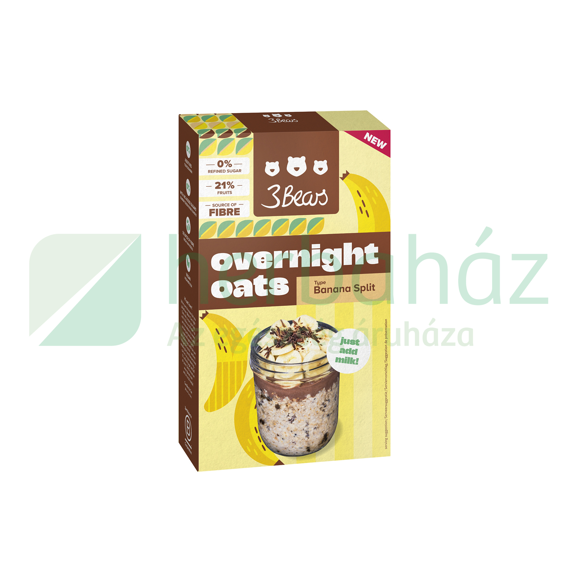 3BEARS OVERNIGHT ZABPEHELY - BANÁN SPLIT HCN 400G