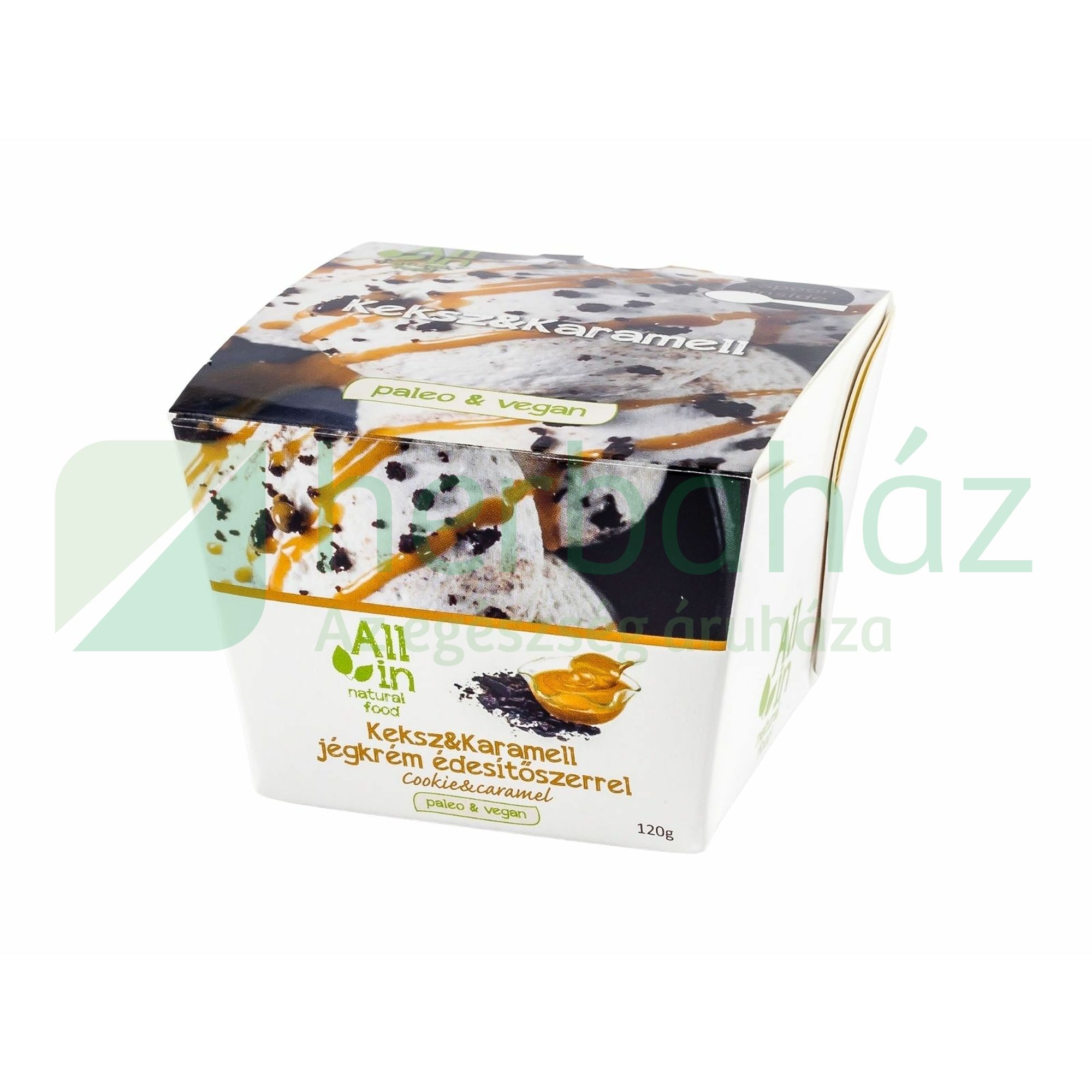 ALL IN NATURAL FOOD PALEO ÉS VEGÁN KEKSZ&KARAMELL JÉGKRÉM 120G [F]