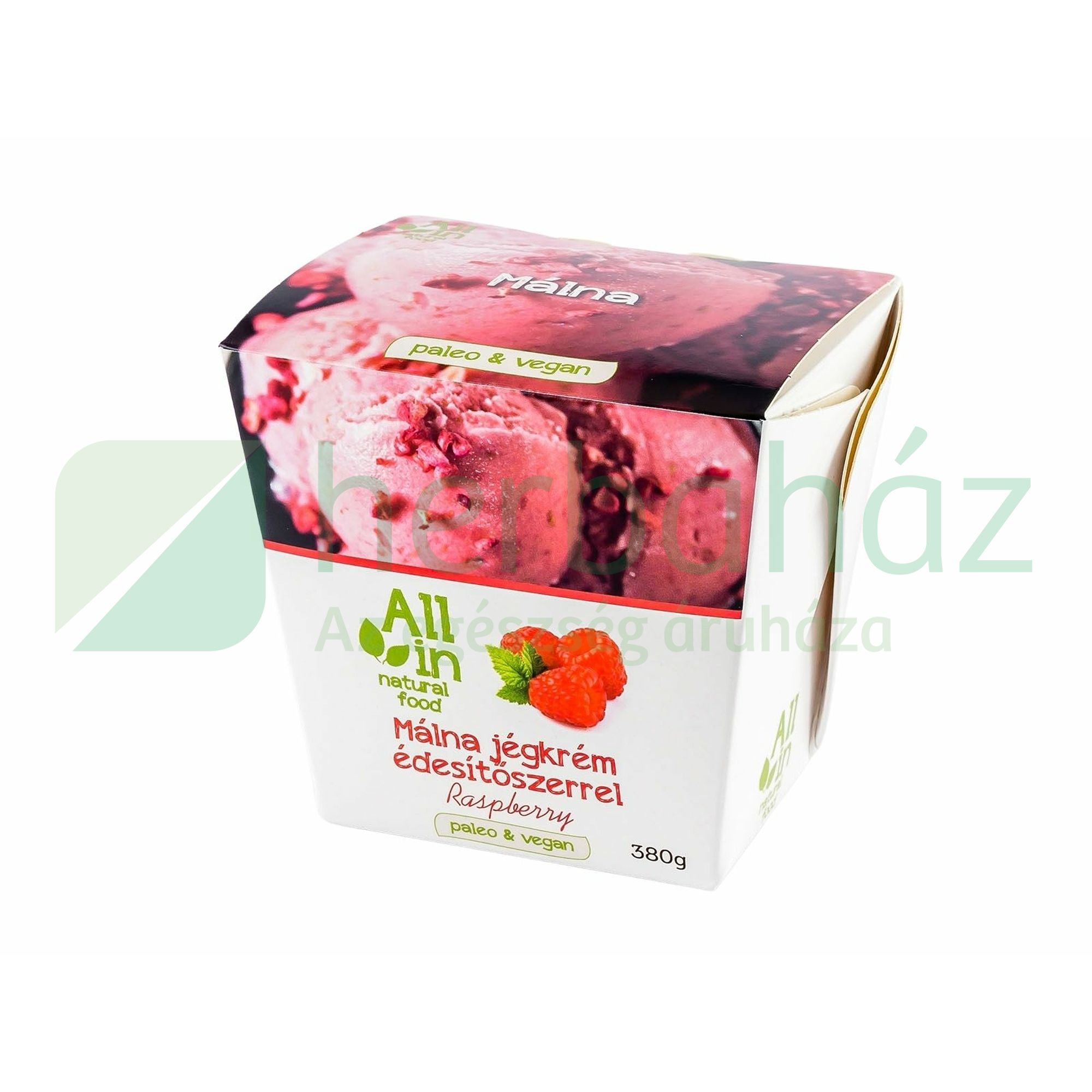 ALL IN NATURAL FOOD PALEO ÉS VEGÁN MÁLNA JÉGKRÉM 380G [F]