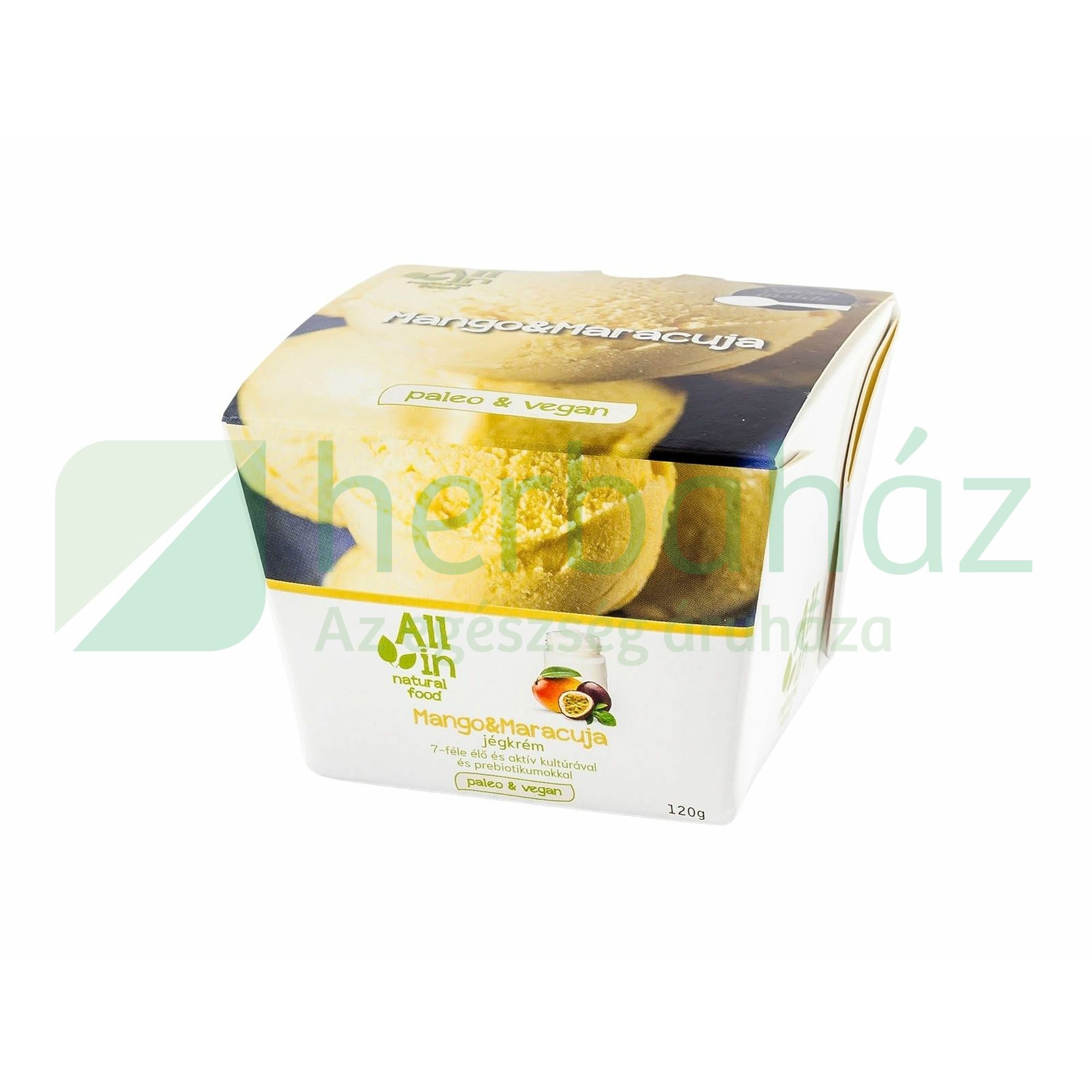 ALL IN NATURAL FOOD PALEO ÉS VEGÁN MANGÓ ÉS MARACUJA JÉGKRÉM 120G [F]