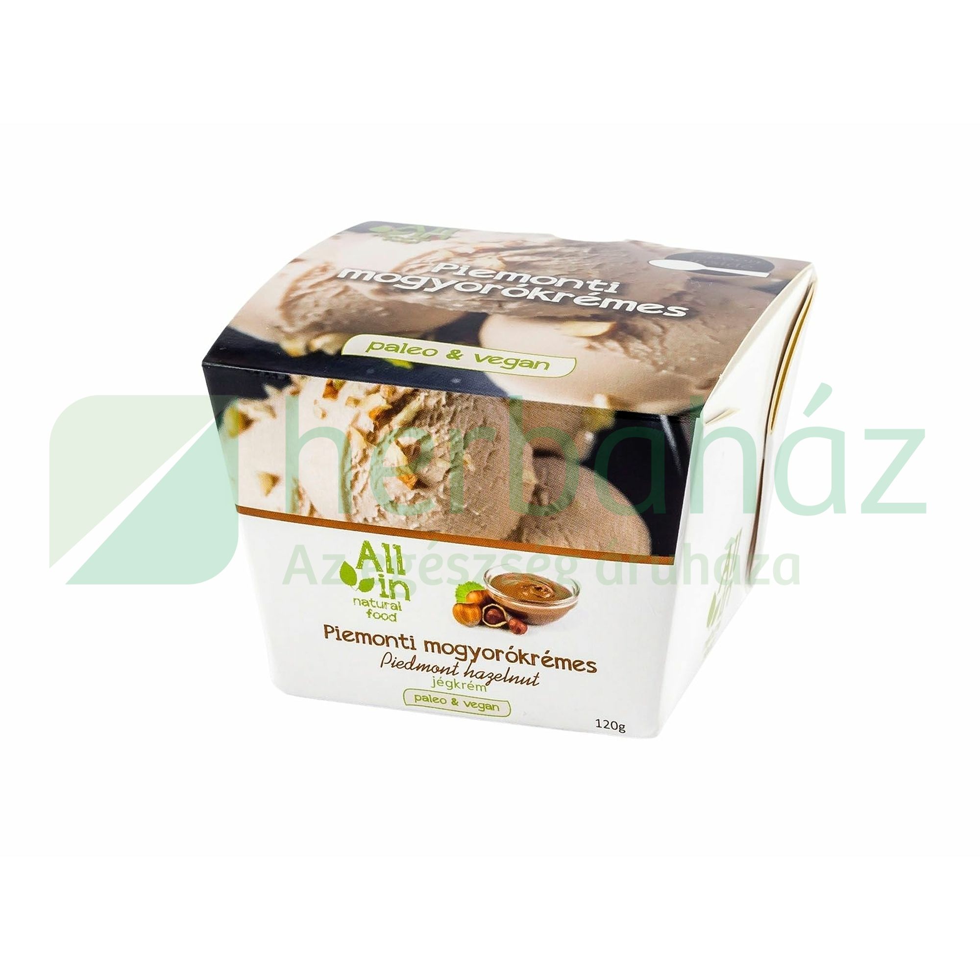 ALL IN NATURAL FOOD PALEO ÉS VEGÁN PIEMONTI MOGYORÓKRÉMES JÉGKRÉM 120G [F]