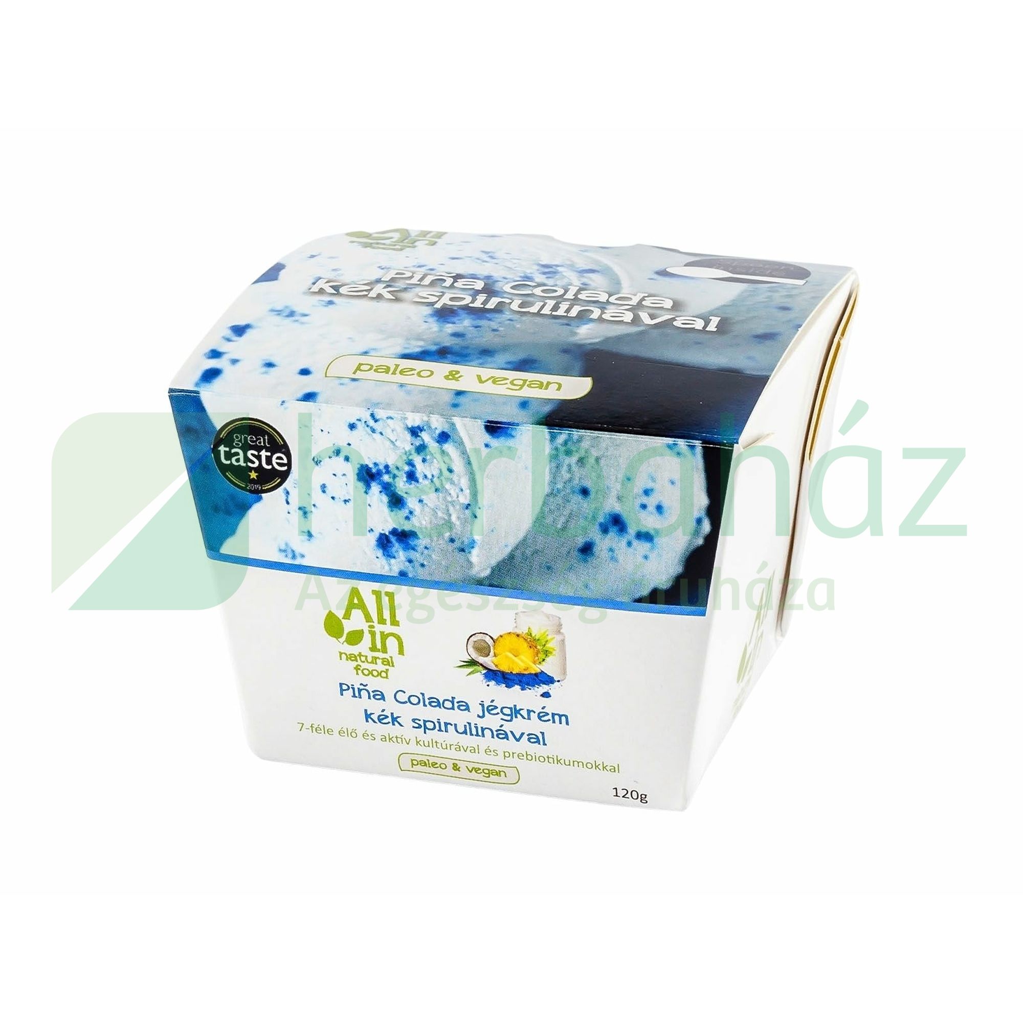 ALL IN NATURAL FOOD PALEO PINA COLADA SPIRULINÁVAL JÉGKRÉM 120G [F]