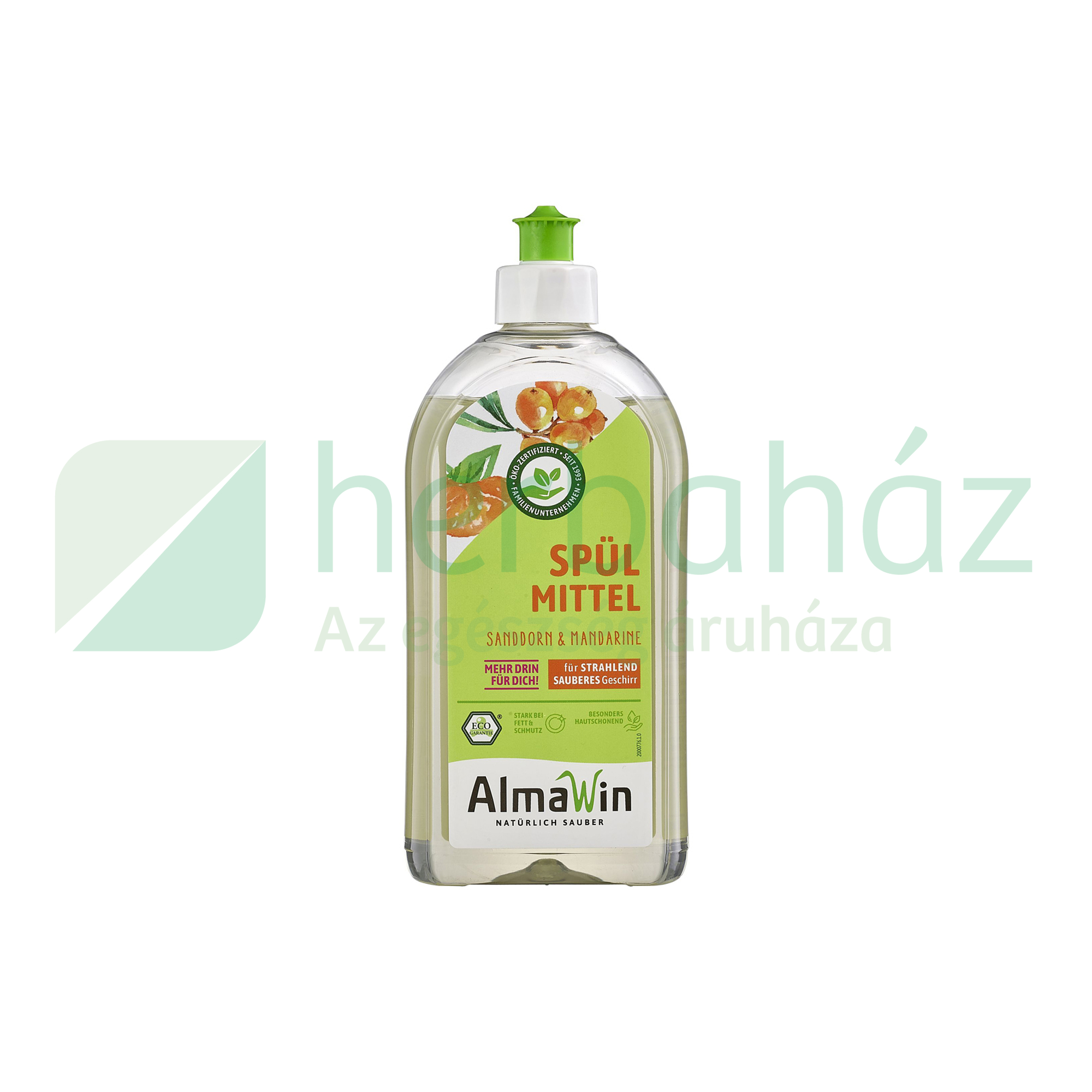 ALMAWIN ÖKO KÉZI MOSÓGATÓSZER  HOMOKTÖVIS+MANDARIN KONCENTRÁTUM 1000ML