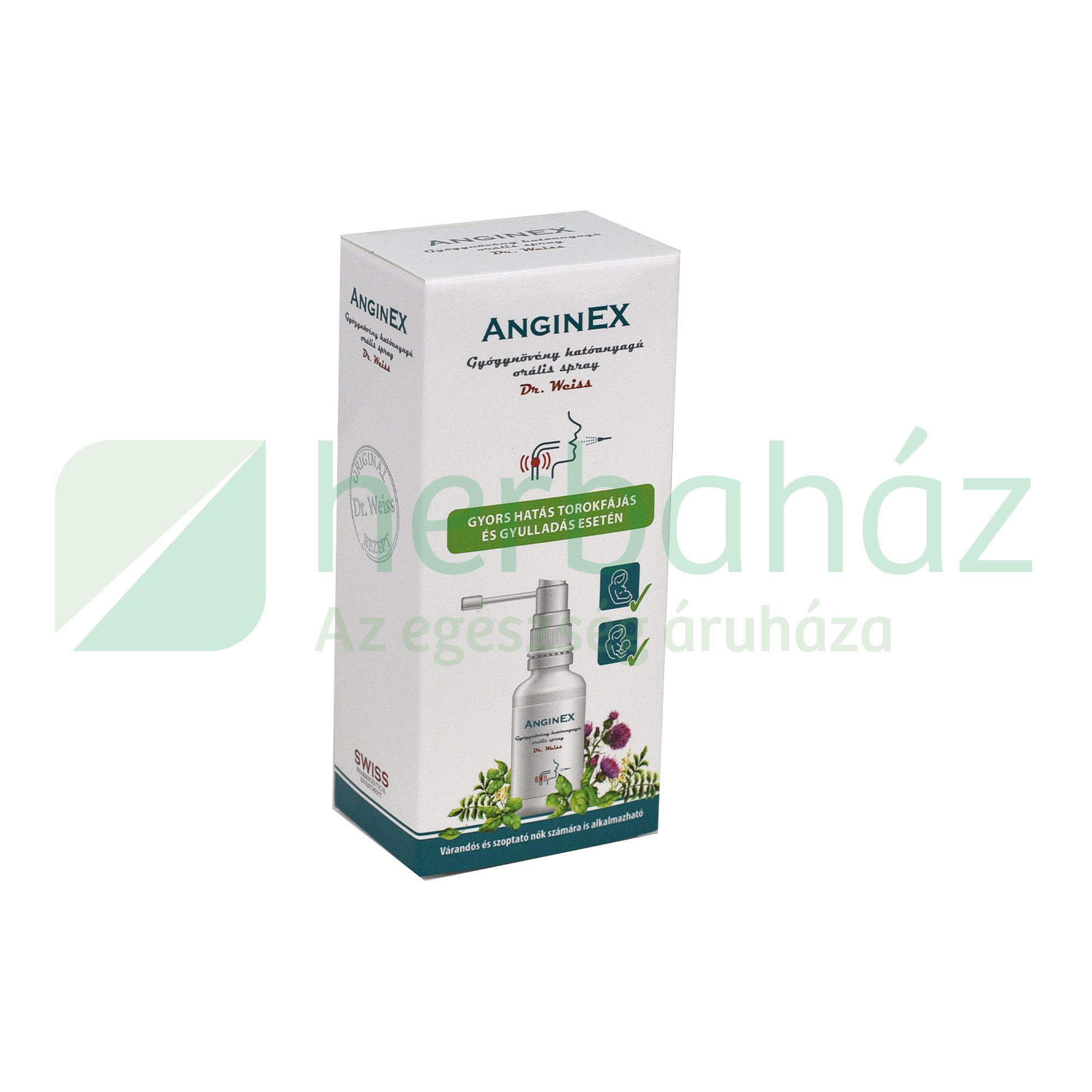 ANGINEX GYÓGYNÖVÉNY HATÓANYAGÚ ORÁLIS SPRAY 30ML