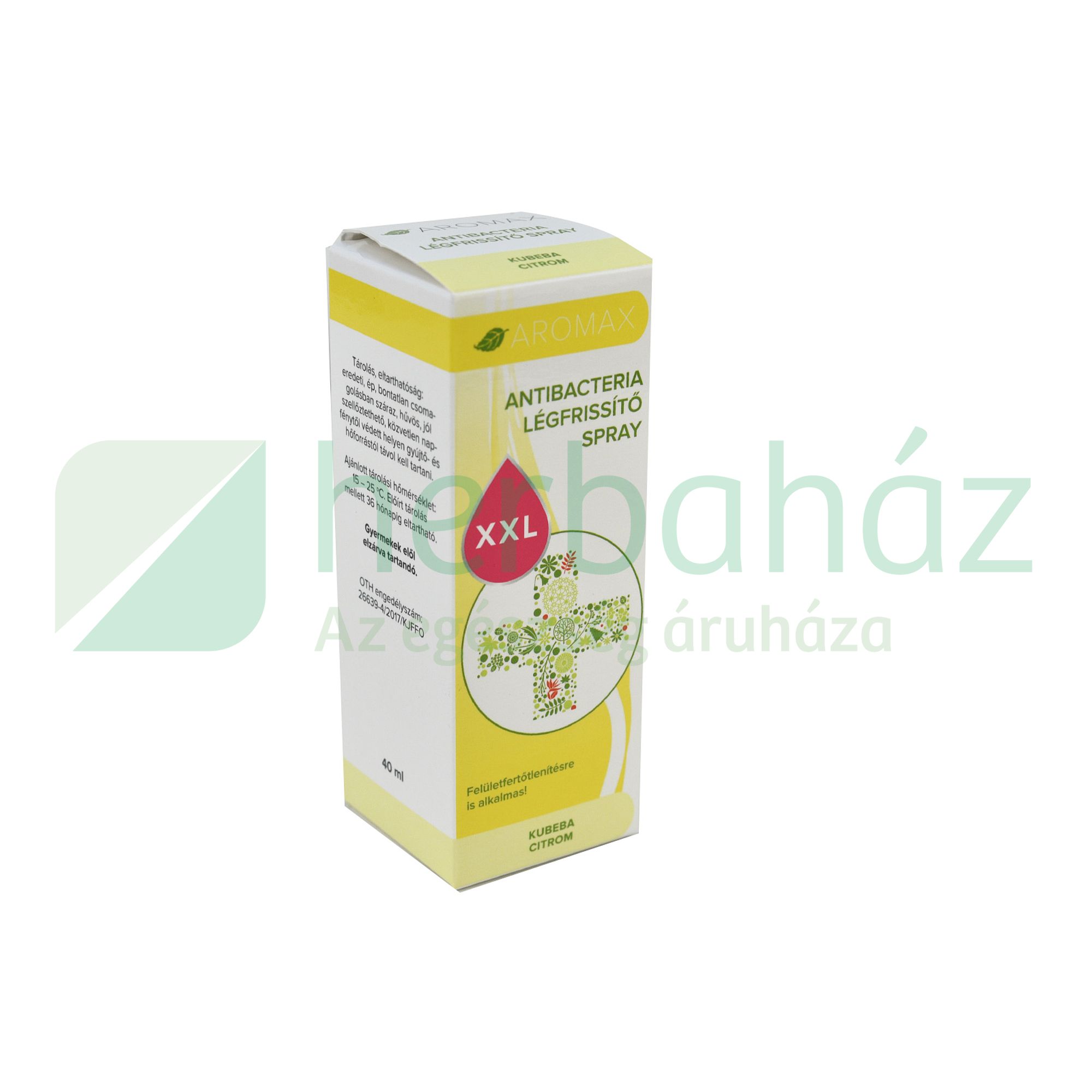 AROMAX ANTIBACTERIA KUBEBA-CITROM LÉGFRISSÍTŐ SPRAY 40ML