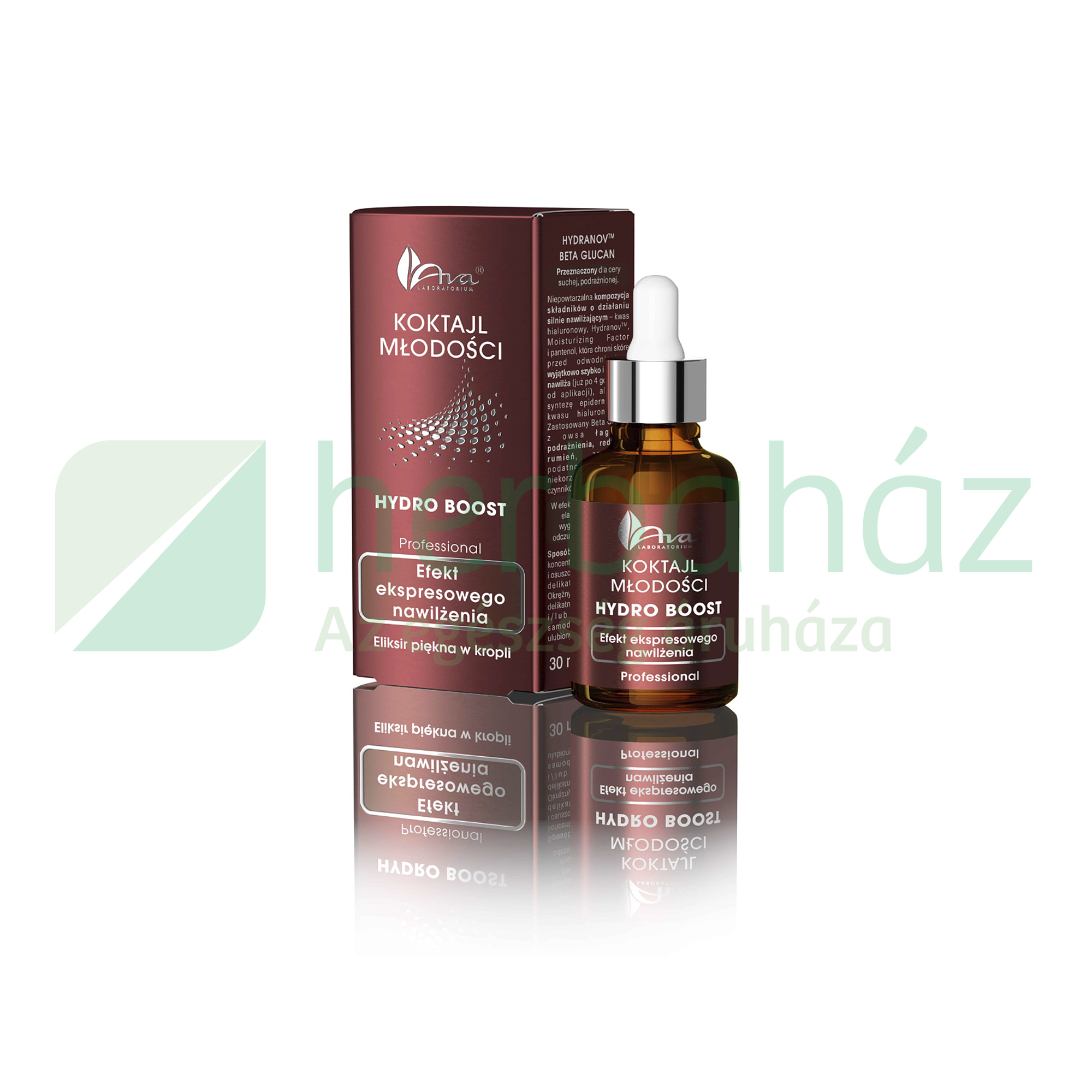 AVA FIATALSÁG KOKTÉL HYDRO BOOST EXPRESSZ HIDRATÁLÓ AMPULLA 30ML
