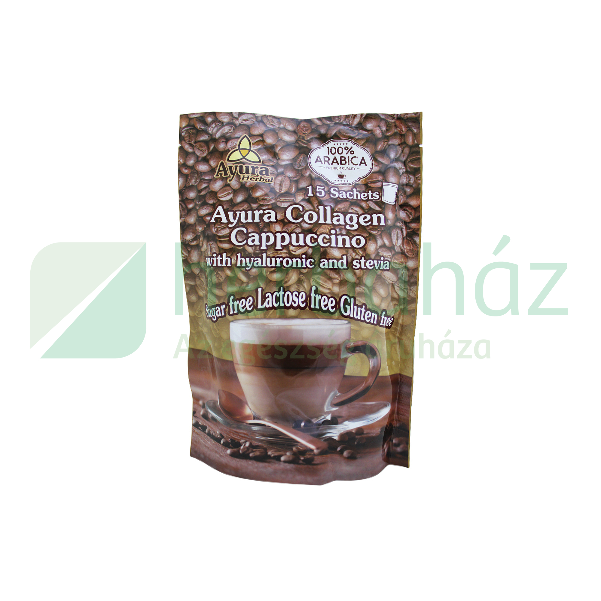 AYURA COLLAGEN CAPPUCCINO WITH HYALURONIC AND STEVIA INSTANT KÁVÉ 15DB