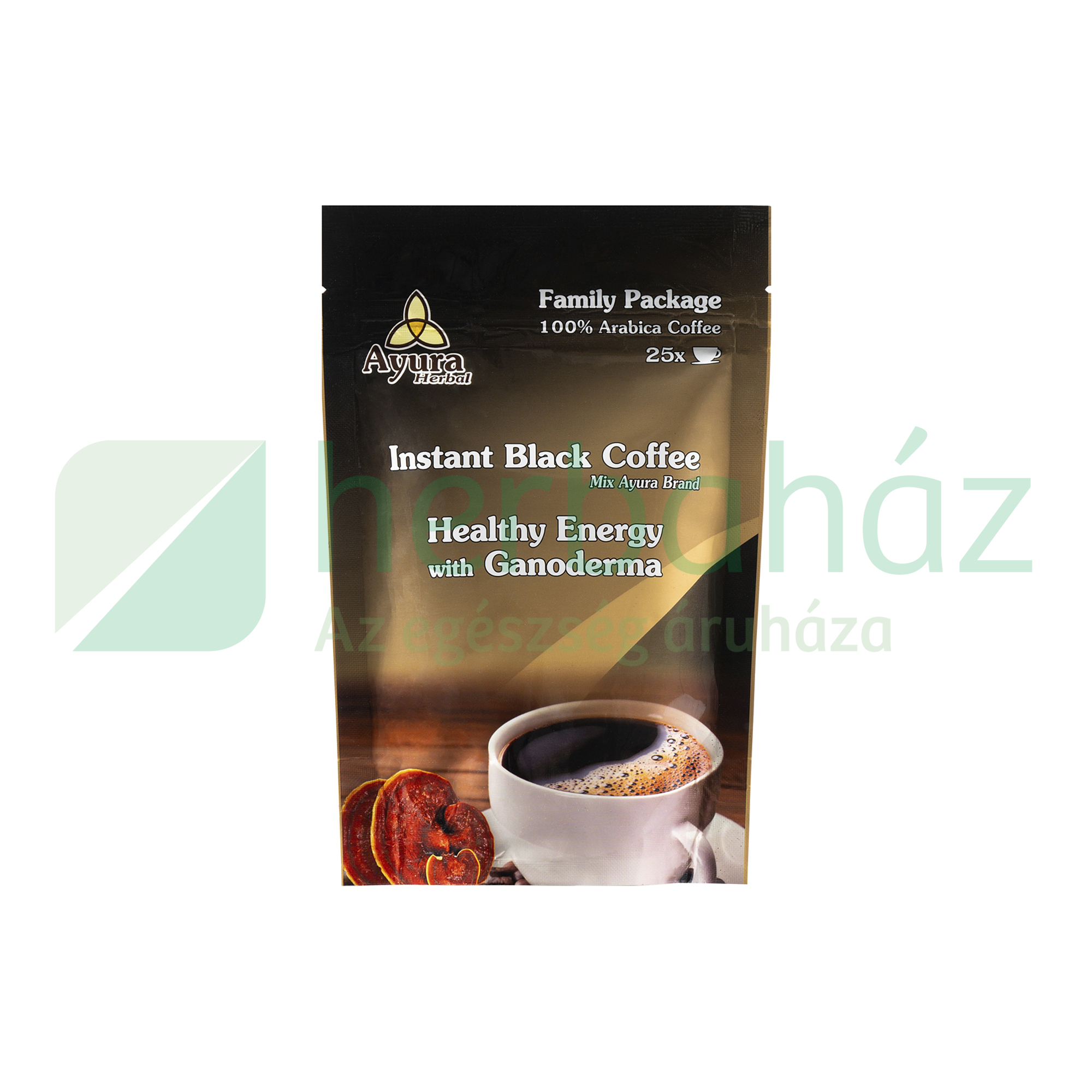 AYURA HERBAL INSTANT BLACK COFFEE GANODERMAVAL 100G