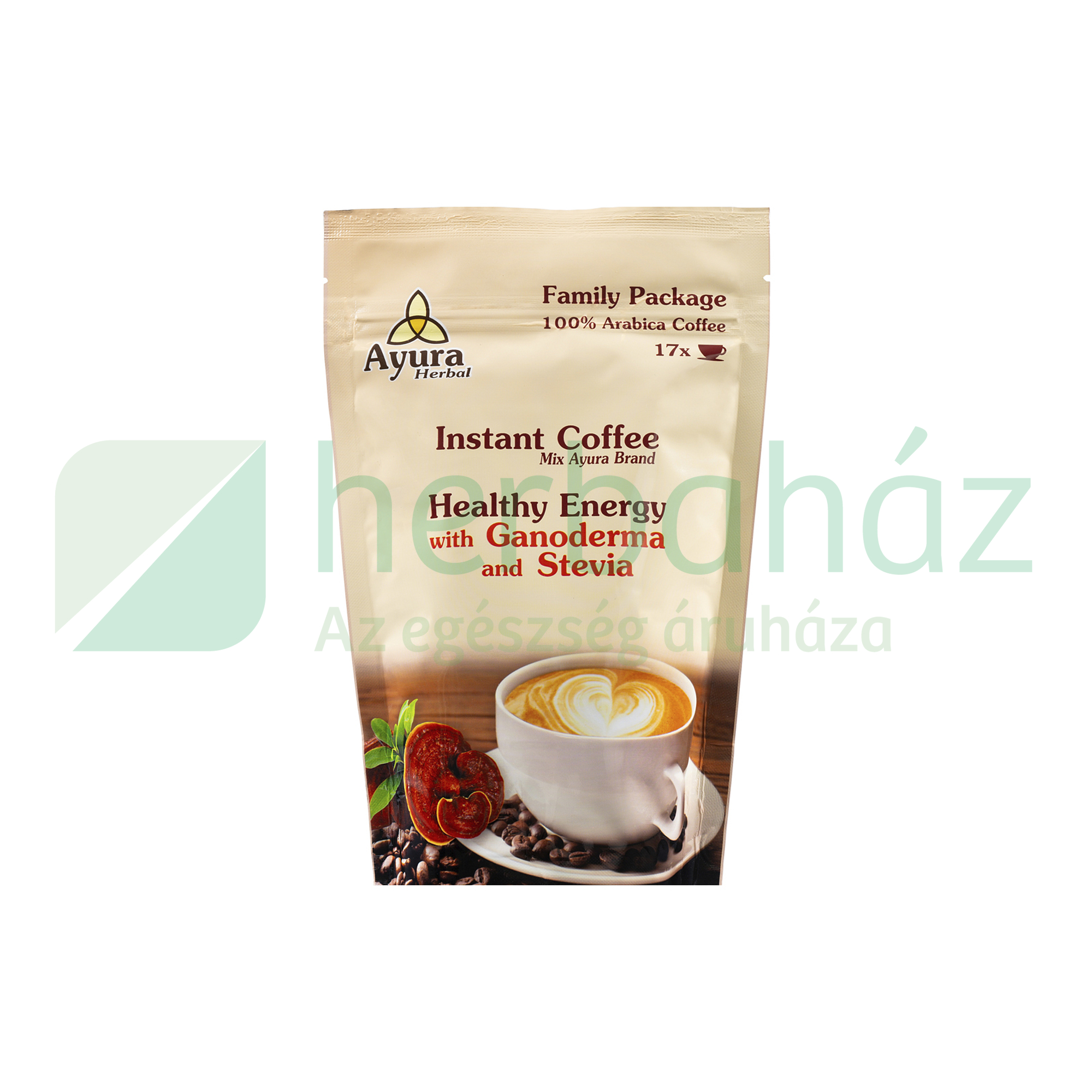 AYURA HERBAL INSTANT GANODERMA CAPPUCCINO STEVIAVAL 250G