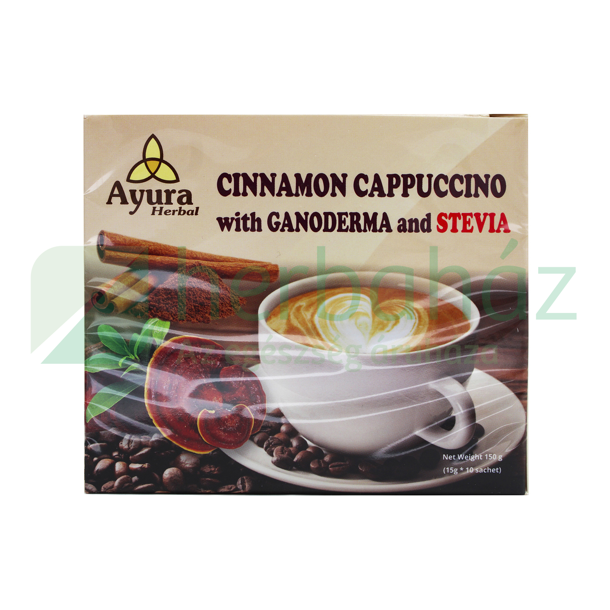 AYURA VANILLA CAPPUCCINO WITH GANODERMA AND STEVIA INSTANT KÁVÉ 10DB