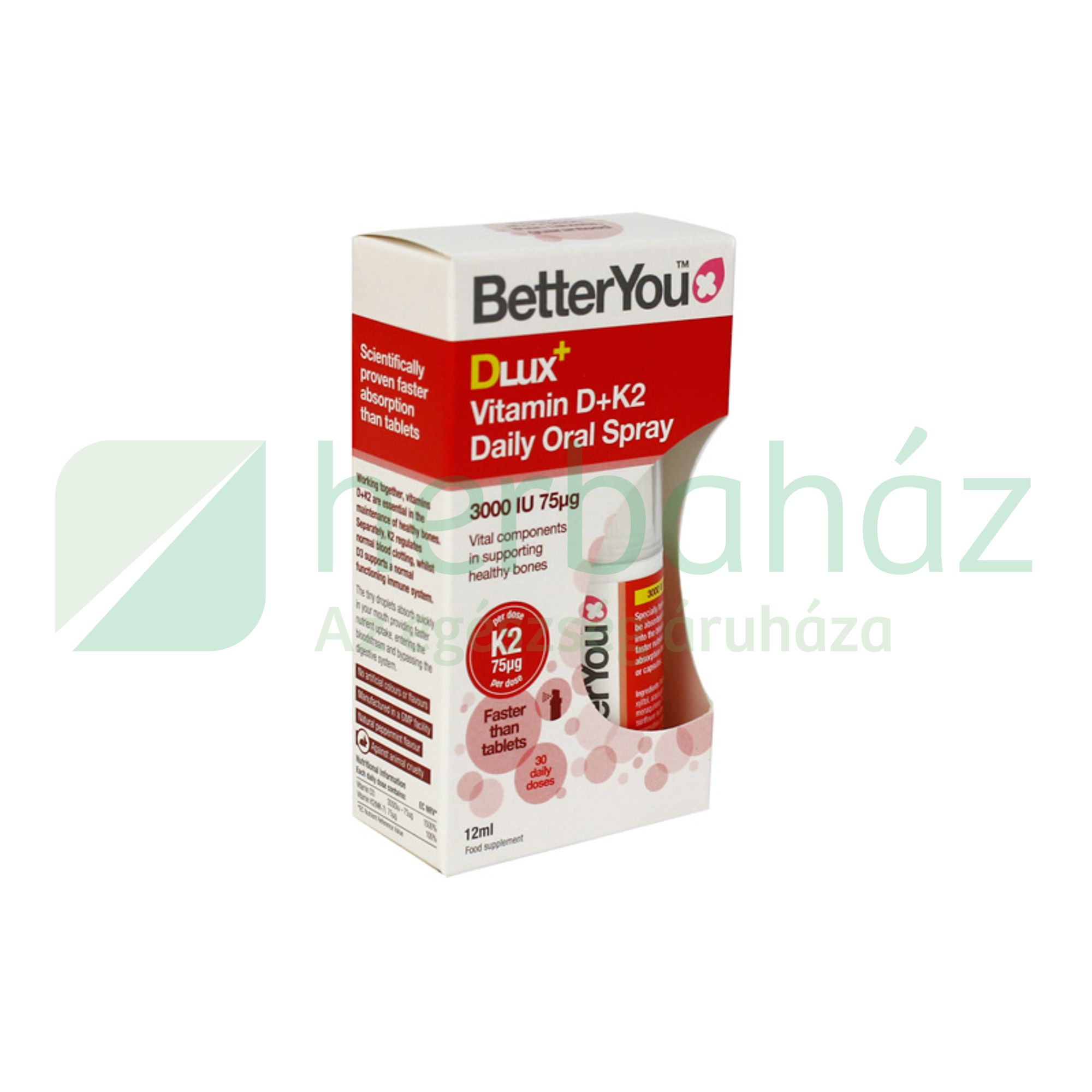 BETTERYOU DLUX D+K2VITAMIN SPRAY 12ML Herbaház